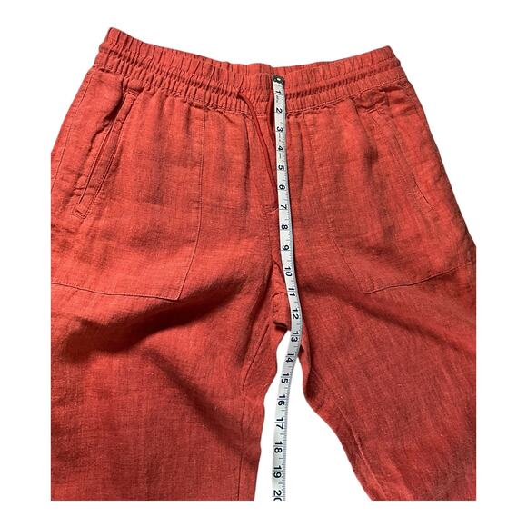 Athleta 100% Linen Pants NWOT Relaxed Fit Womens Casual Summer Style Size 10P - Picture 5 of 10